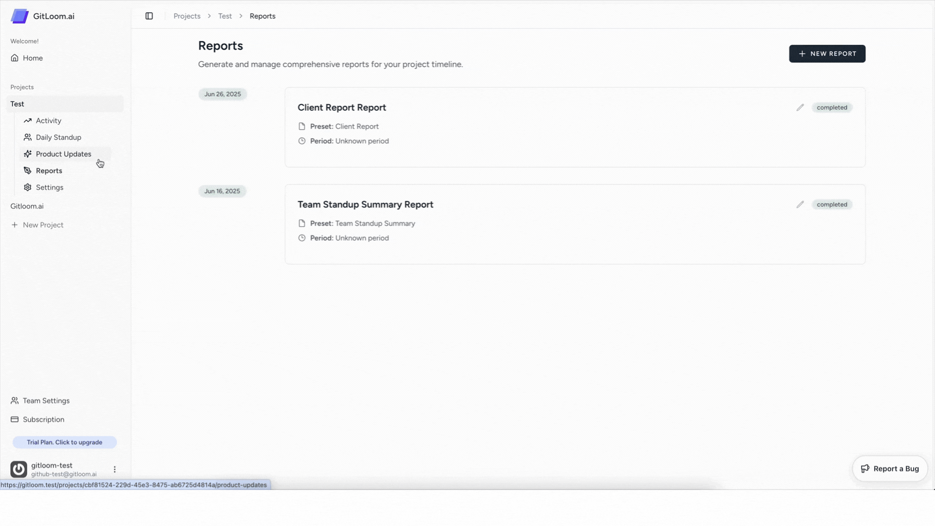 Activity Dashboard